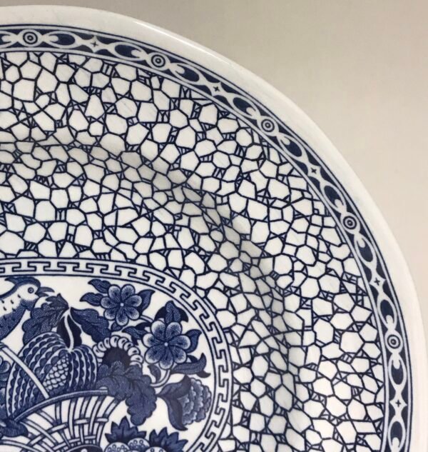 Adams Chinese Bird Blue & White English Pottery Plate