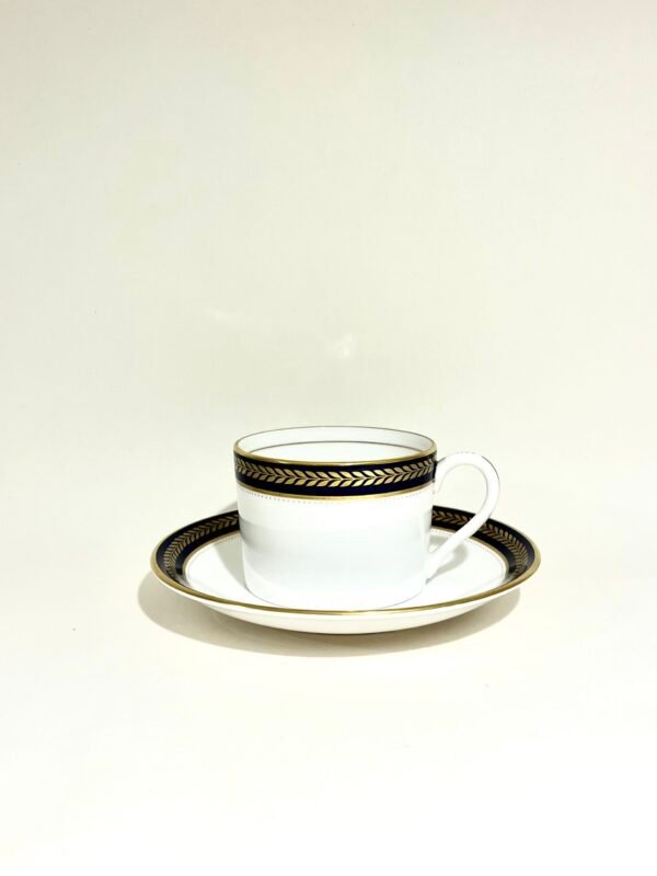 Coalport China Blue Wheat Tea Cup and Saucer