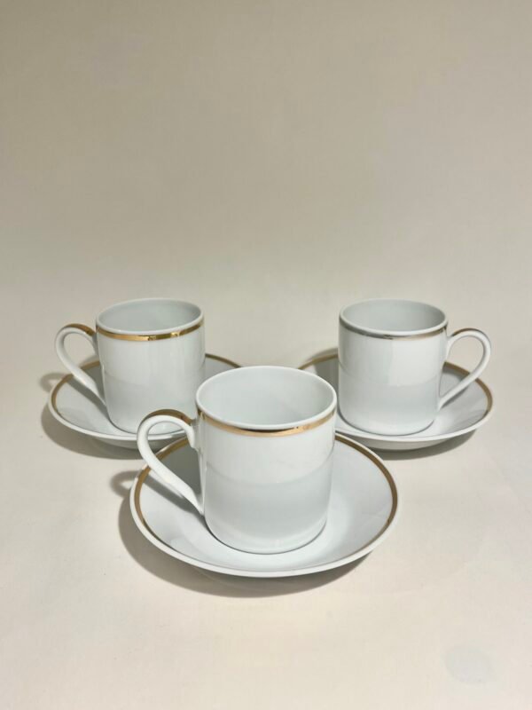 Hutschenreuther Bone China Coffee Set White and Gold Trim