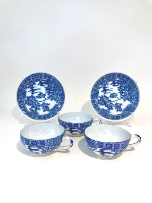 Japanese Seto Eggshell Porcelain Cup and Saucer