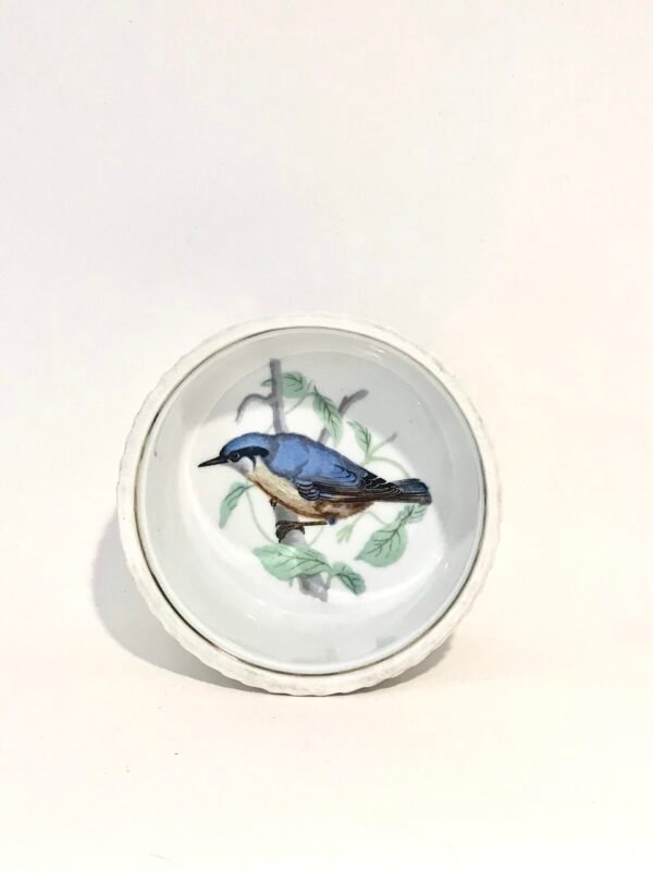 Louis Lourioux Fireproof Porcelain Bird Design Ramekins