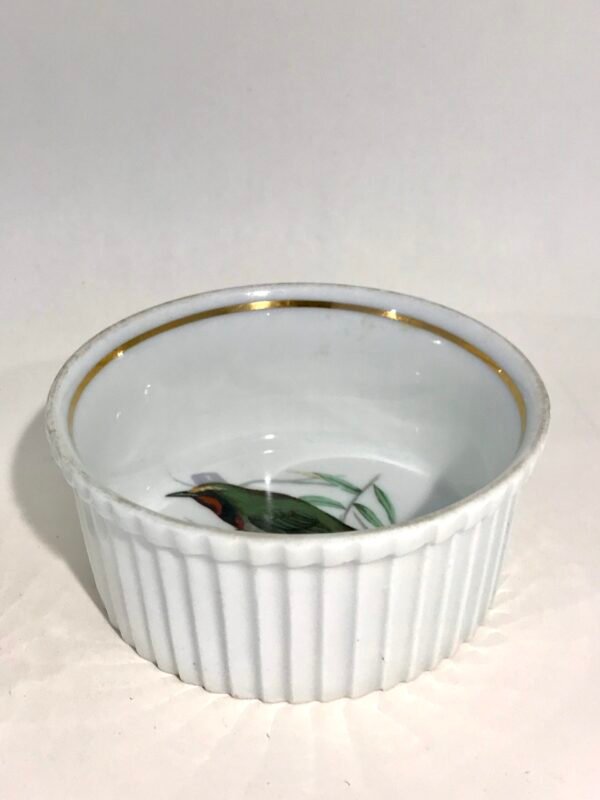 Louis Lourioux Fireproof Porcelain Bird Design Ramekin
