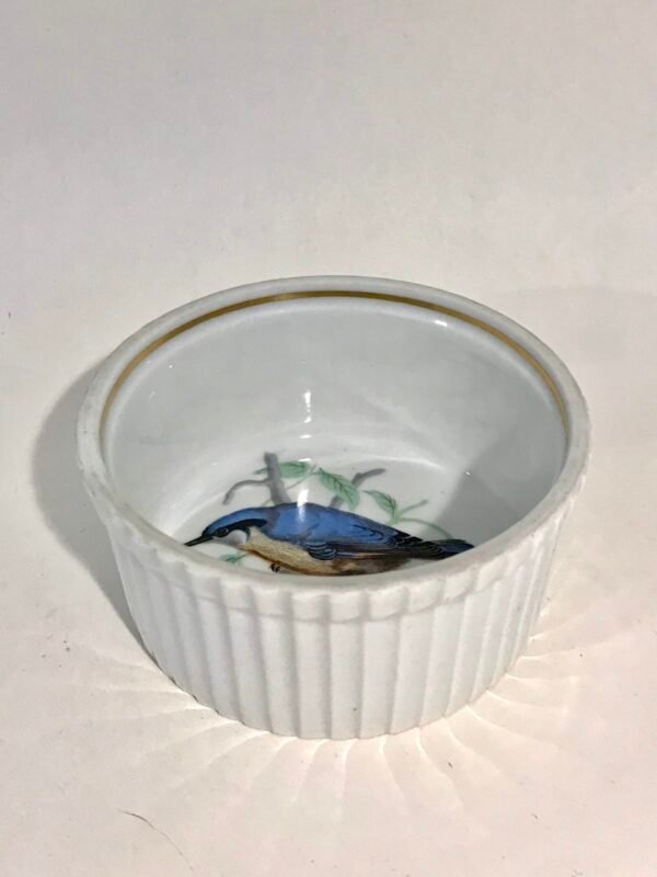 Louis Lourioux Fireproof Porcelain Bird Design Ramekin