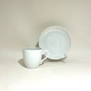 Vista Alegre Sagres White Porcelain Coffee Cup and Saucer