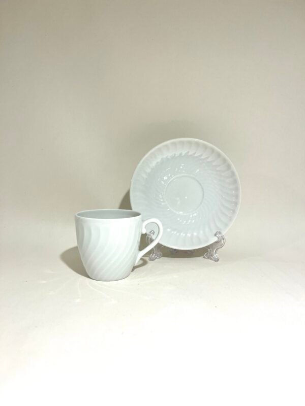 Vista Alegre Sagres White Porcelain Coffee Cup and Saucer