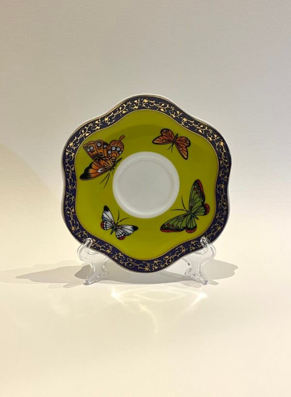 Schwarz & Bloomberg 24k Gold Trimmed Butterfly Espresso Cup and Saucer - Image 3