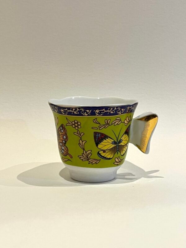 Schwarz & Bloomberg 24k Gold Trimmed Butterfly Espresso Cup and Saucer - Image 6