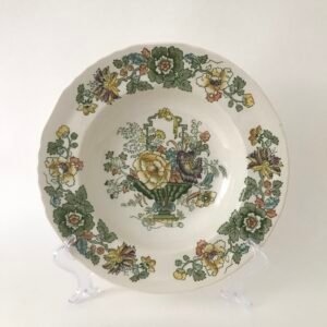 Masons Strathmore Green & Yellow Soup Plate