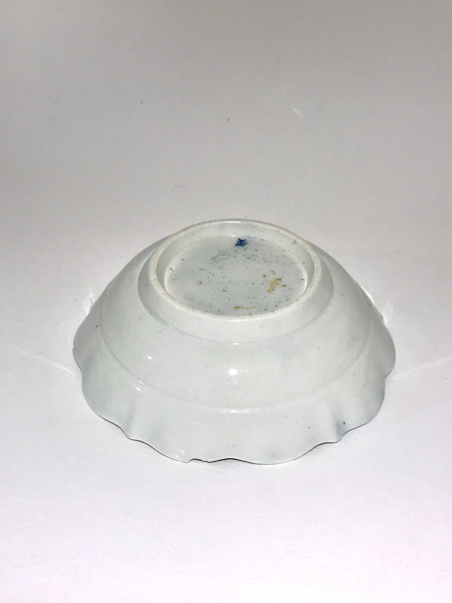 First Period Worcester Porcelain Temple Bowl and Cup - Image 9