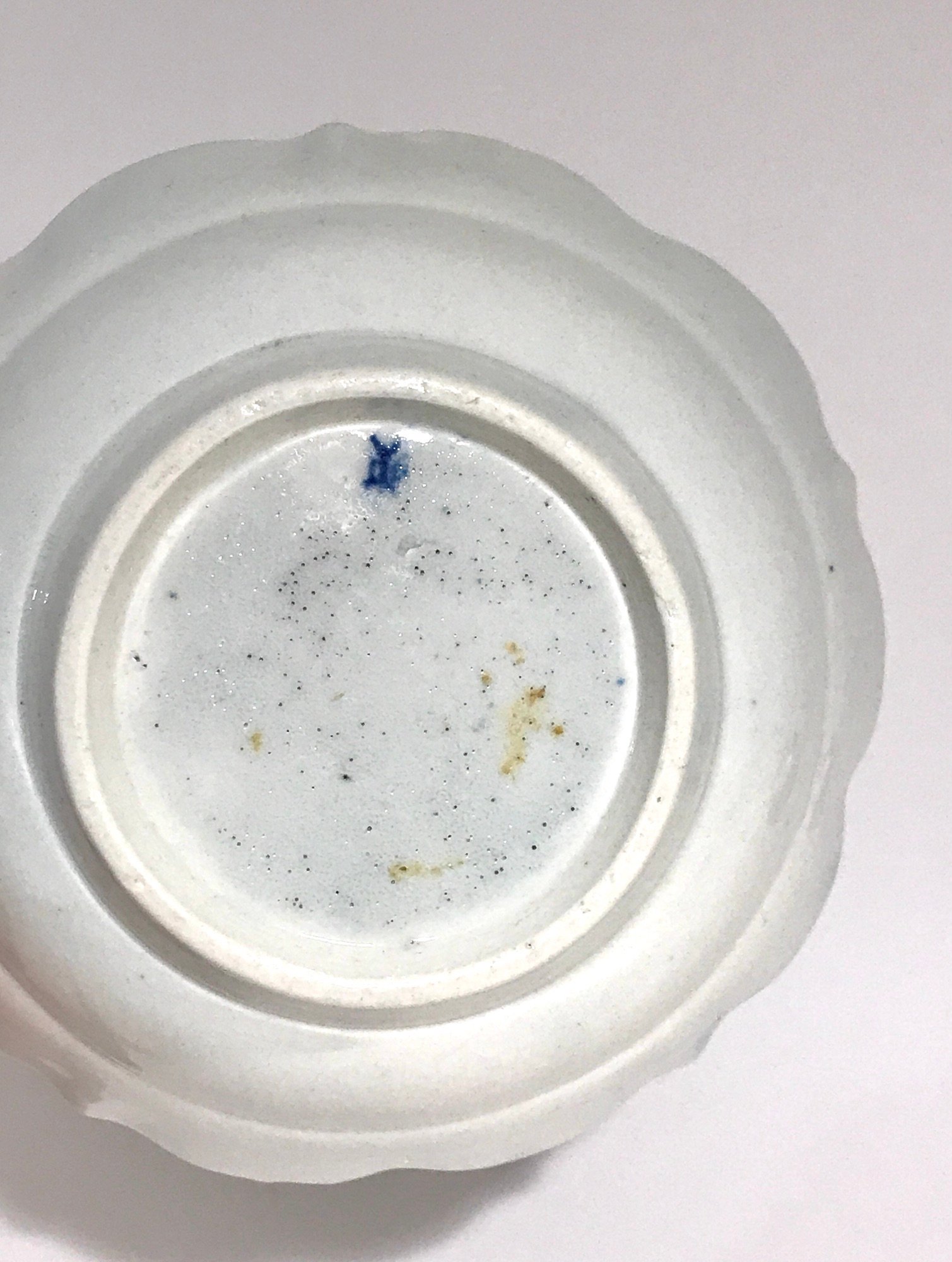 First Period Worcester Porcelain Temple Bowl and Cup - Image 8