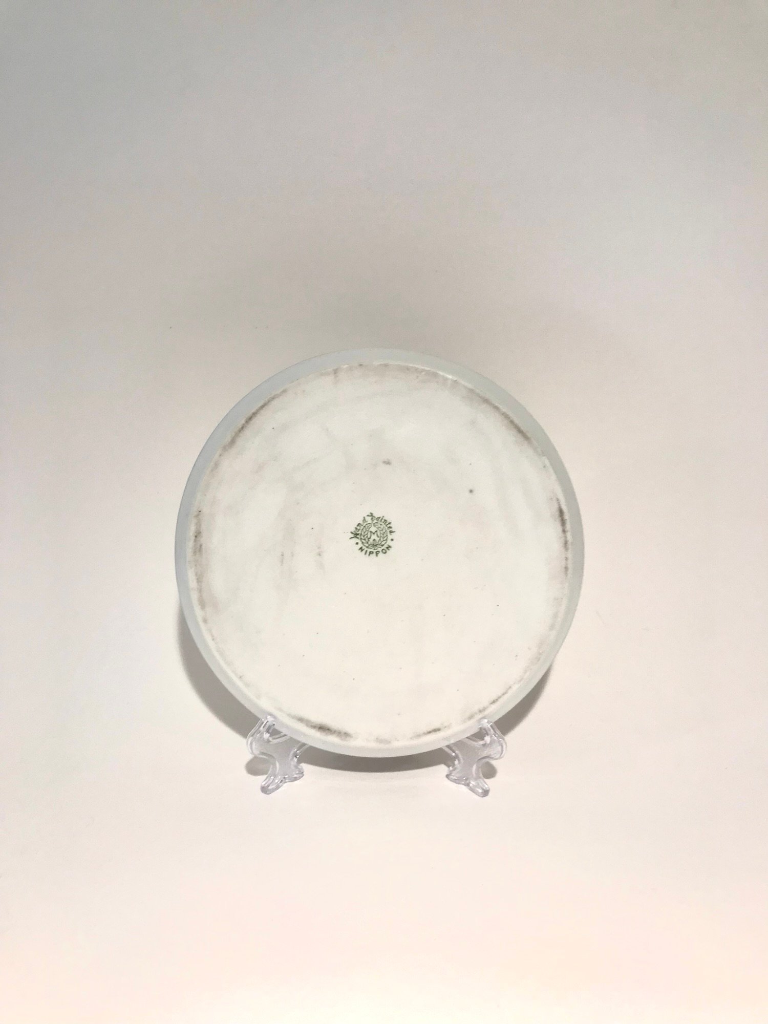 Antique Nippon Hand Painted Porcelain Plate - Blue Swallow & Gilt Pattern - Image 2