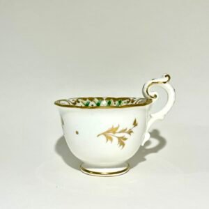 Antique Davenport Porcelain Tea Cup with Floral Print