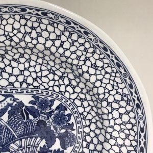 Adams Chinese Bird Blue & White English Pottery Plate